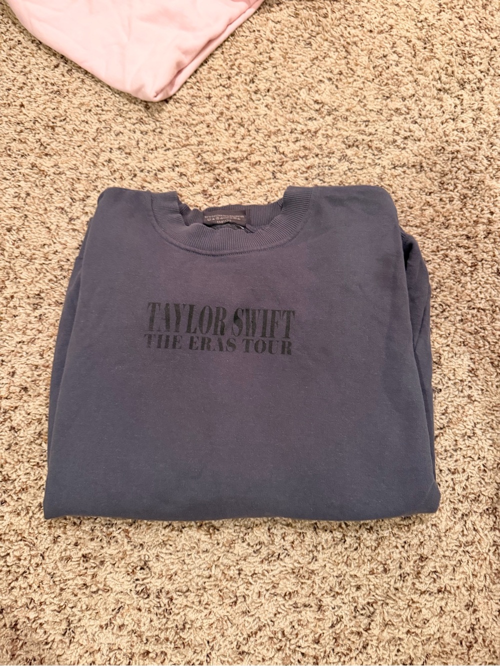 Taylor Swift Navy Crewneck with Subtle Black Logo
